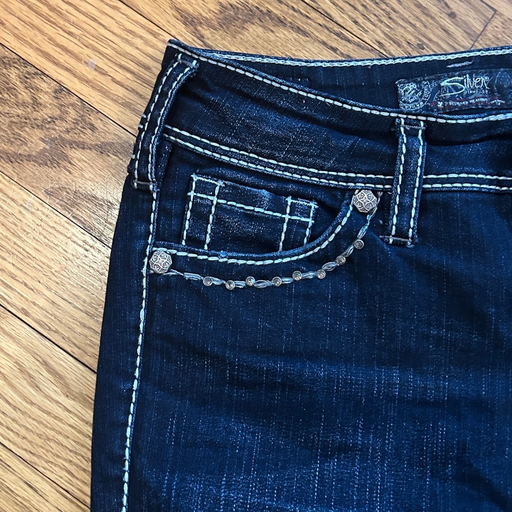 Silver Suki Flap Bootcut Jeans - Picture 2 of 6